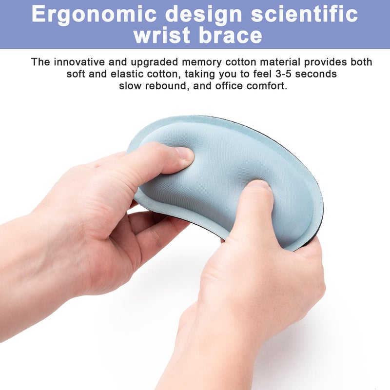 Hoewina Keyboard Wrist Rest,Ergonomic Wrist Rest,Superfine Fabric and Gel Memory Foam Wrist Pad for Computer Keyboard for Easy Typing & Pain Relief, Suitable for Office, Family, Outdoor, Pink Marle - Image 4