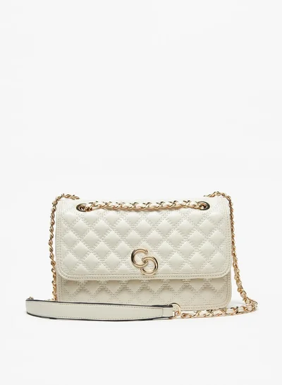 Celeste Women's Quilted Crossbody Bag with Chain Link Strap