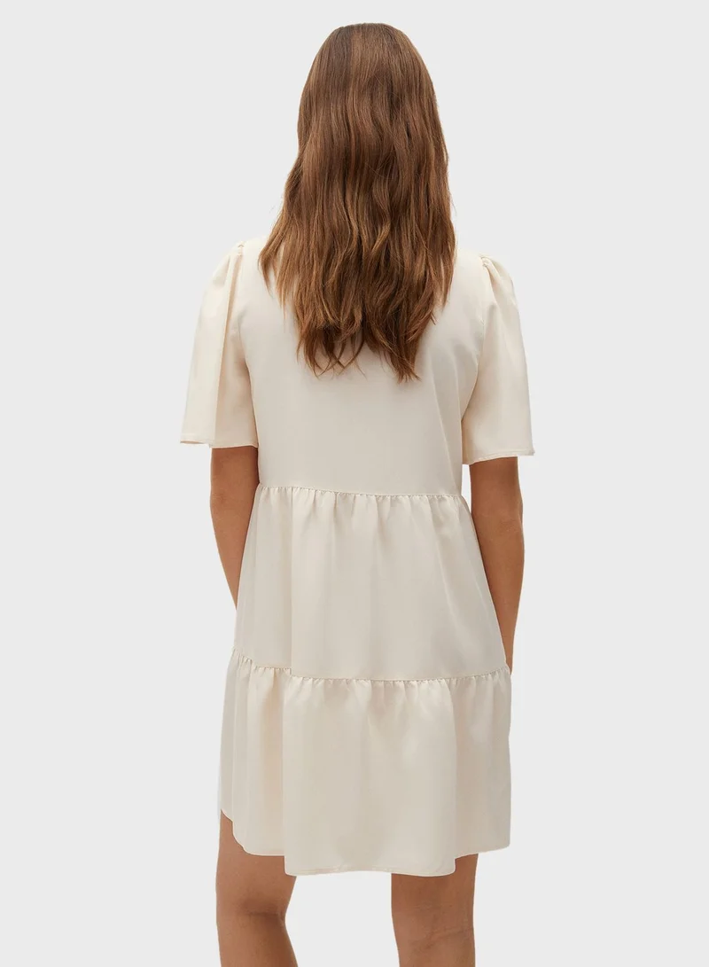 MANGO Crew Neck Dress