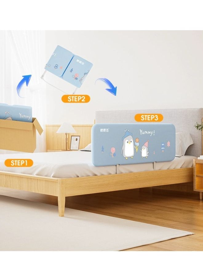 TEN-M JOURNEY Toddler Bed Rails Guard Foldable Crib Rail Guard Portable Bed Rail Falling Side Protector Fence Baby Bed Rail for Toddlers for Cribs, Twin, Double, Full Size Queen & King Bed Size 150cm  - Image 4