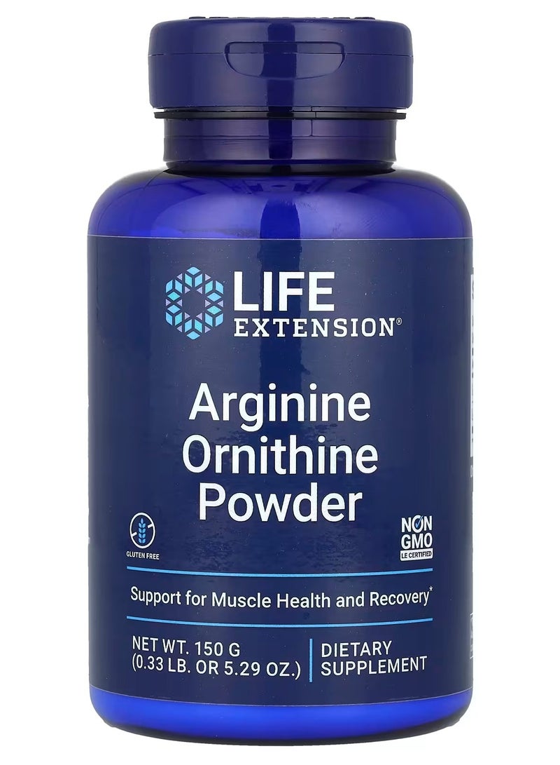 لايف إكستنشن مسحوق أرجينين أورنيثين من لايف إكستنشن، 5.29 أونصة (150 جم) - Image 1