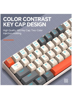 T-WOLF 63 Keys Wired Mechanical Gaming Keyboard Rgb Backlit Ultra Compact Mini Keyboard Waterproof Mini Compact 63 Keys Keyboard For PC Mac Gamer Typist Travel Easy White Grey  - Image 3