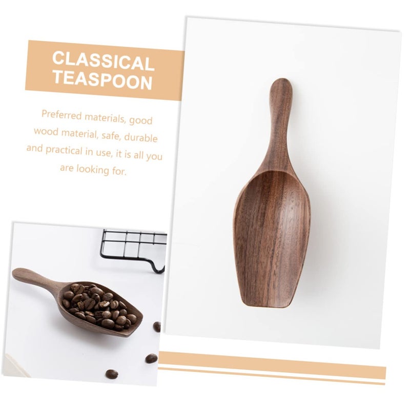 Black Walnut Wooden Coffee Scoop For Tea Grains And Powder Easy Clean Kitchen Gadget - Image 3