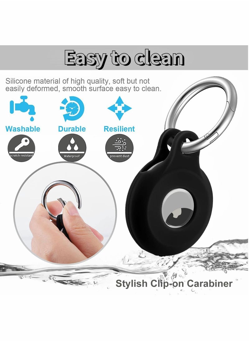 Y&D [4 Pack] LDHTY Case for Apple AirTags Keychain, Air Tag Holder Tracker/Key Ring Cases/Protective Cover Loop Silicone, Finder Items Luggage Dogs Cat Pet Collar Backpackse  - Image 4