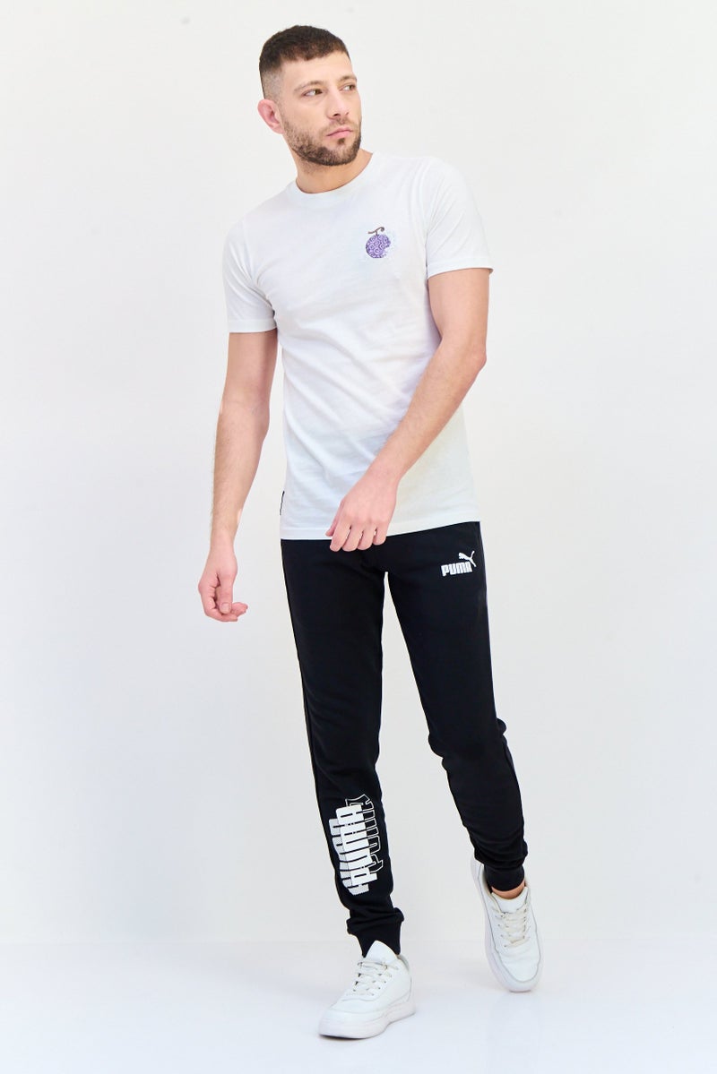 PUMA تي شيرت رياضي قصير الأكمام للرجال من بومة x ون بيس، أبيض - Image 4