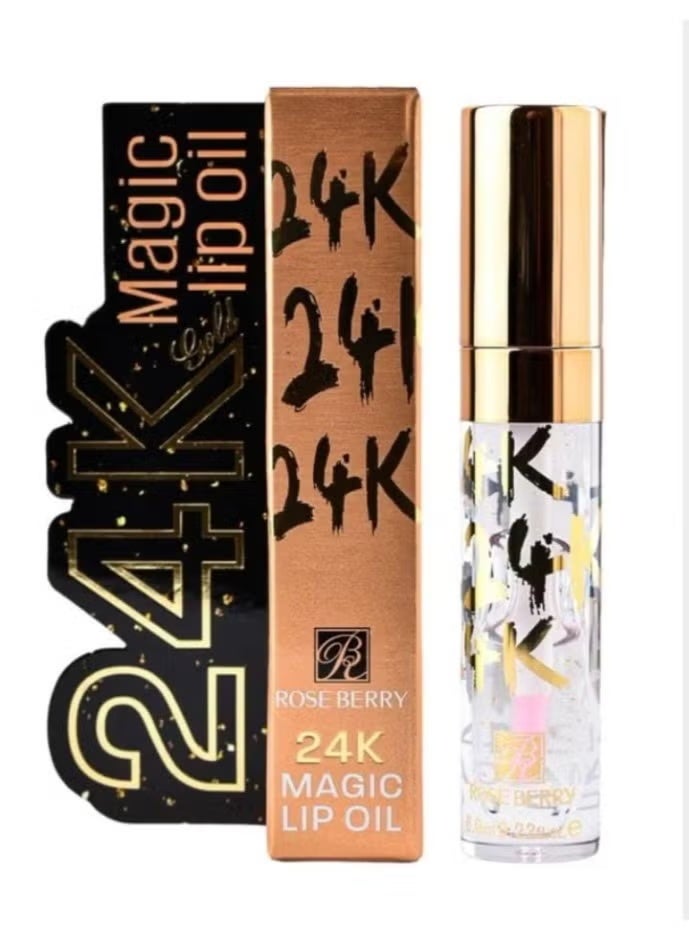 Raspberry Rose 24K Gold Magic Lip Oil