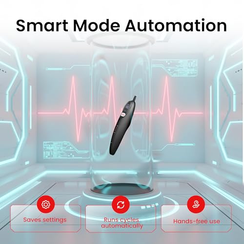 LeLuv Magna LCD Smart Handheld Electric Vacuum Pump Handle — USB-Rechargeable Precision Vacuum Controller with Manual & Smart Modes, with Release Safety, Professional Vaccum Tool - Black Silicone - Image 4