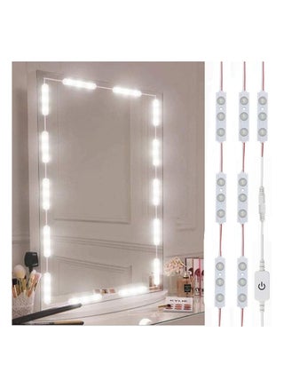 Led Mirror Lights White LED, Dimmable Touch Control Lights Strip, for Makeup Vanity Table & Bathroom Mirror