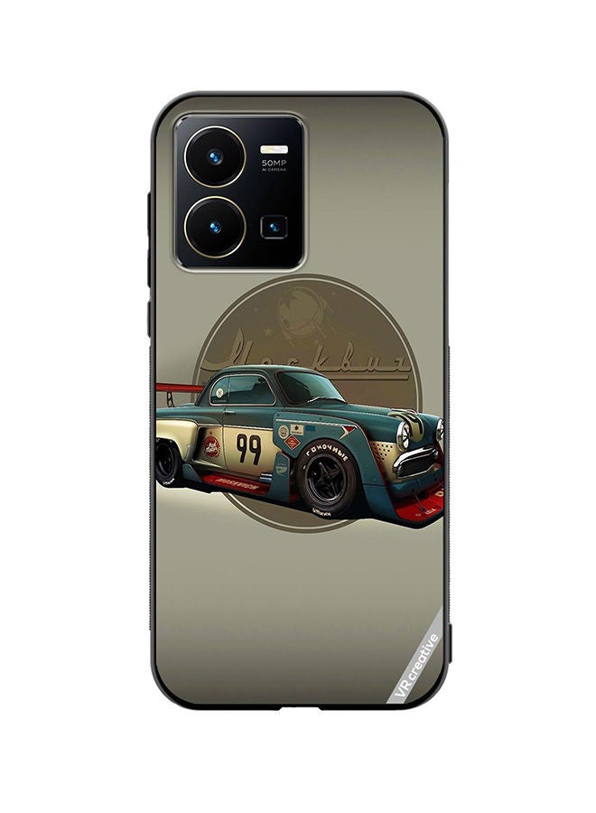 Protective Case Cover For Vivo Y35 Car Design Multicolour
