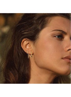 Mevecco Women Huggie Hoop Earrings Gold Ear Stud Cuff 14K Gold Filled Small Boho Beach Simple Delicate Handmade Hypoallergenic Jewelry Gift  - Image 2