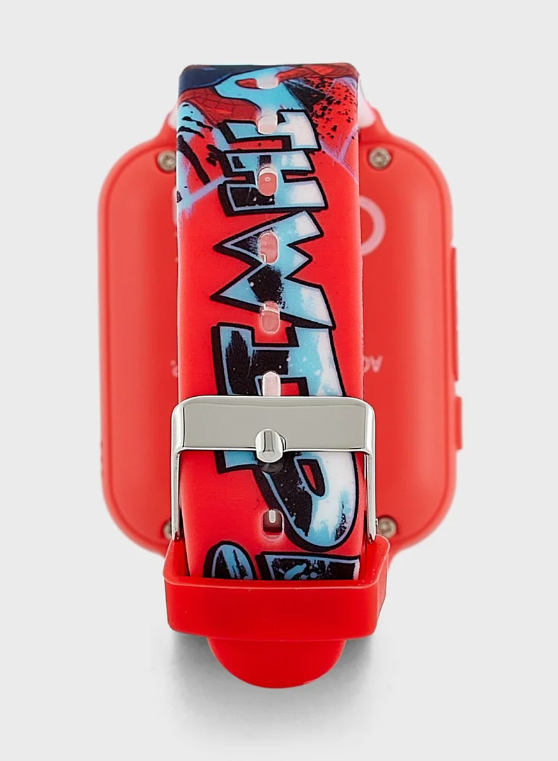 SPIDERMAN Spiderman Boys Smart Watch Multicoloured Silicone Strap, SPD4588ARG