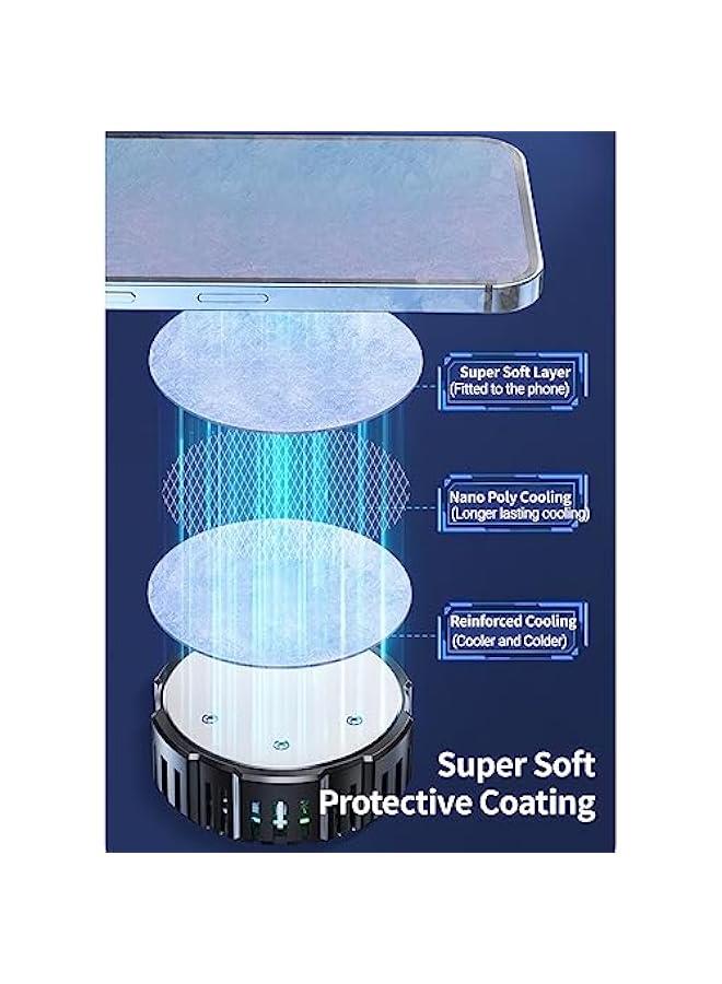 Mobile Phone Cooler, Rechargeable Semi Conductor Cell Phone Radiator with Colorful LED Light, Universal Magnetic Phone Cooling Fan for Gaming Video Streaming Car Driving  - Image 5