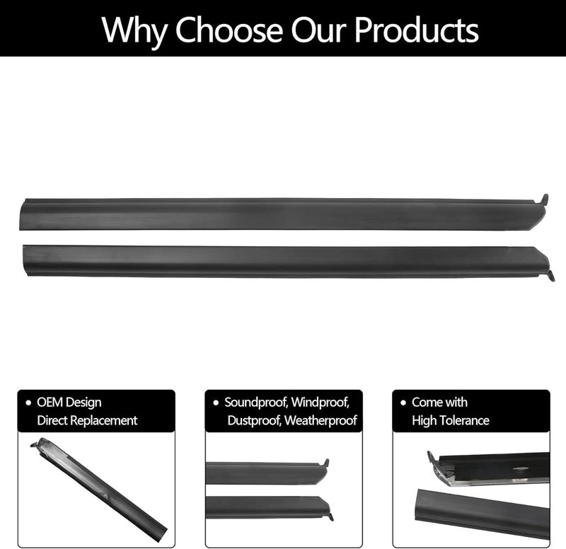 Gledewen Window Trim Seal Weather Strip Belt Set for 1999-2011 Ford Ranger - Image 5