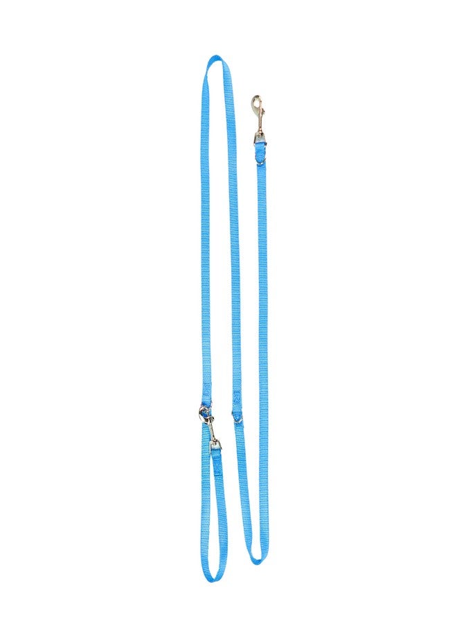 Blue-9 Multi-Function Hands Free Dog Leash, Double Attachment 6 Foot Adjustable Lead for Obedience, Running, and Agility Training, Made in The USA, Sky Blue, Medium/Large - Image 1
