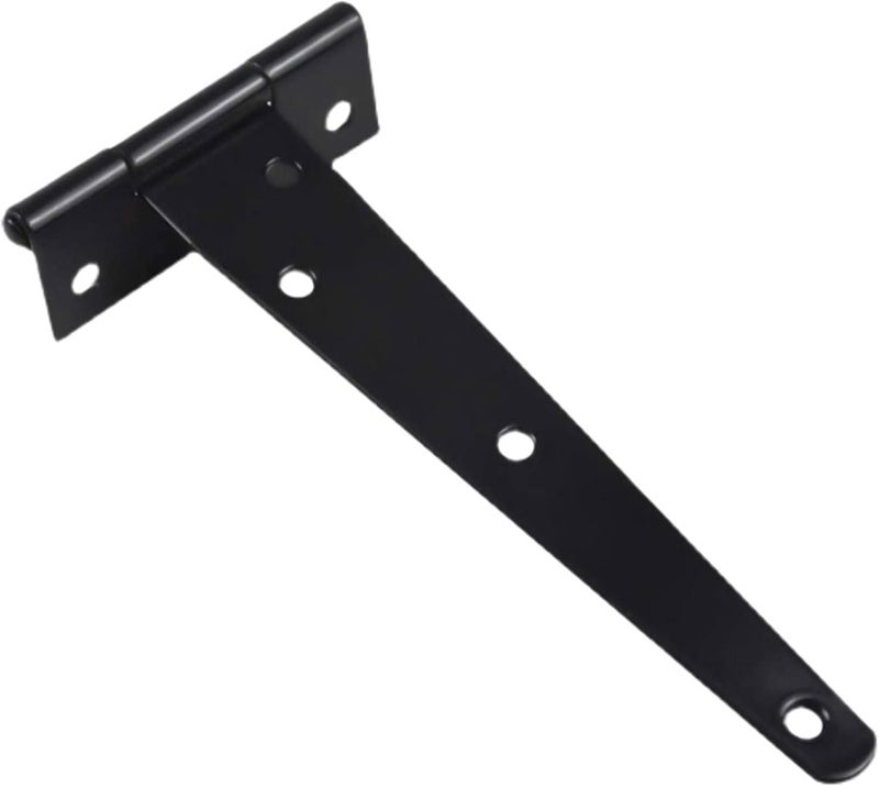 4-piece set of 10 inch T-shaped with door hinges, door with hinges, black T-shaped hinges, forged wooden shed hardware, barn doors, fence doors - Image 3