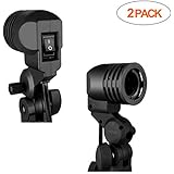 EMART EMART Emart Photography E26/E27 Lamp Holder with Light Stand Mount Umbrella Holder 2 Packs - Image 1