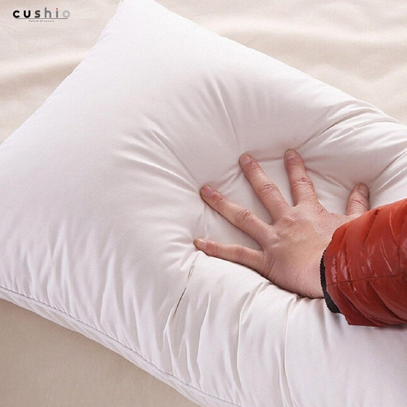 Cushio® Premium Microfibre Pillow (Pack of 1) Supreme Comfort for a Restful Sleep, Sleep Position, Standard Size 24 x16 Inches - Image 3