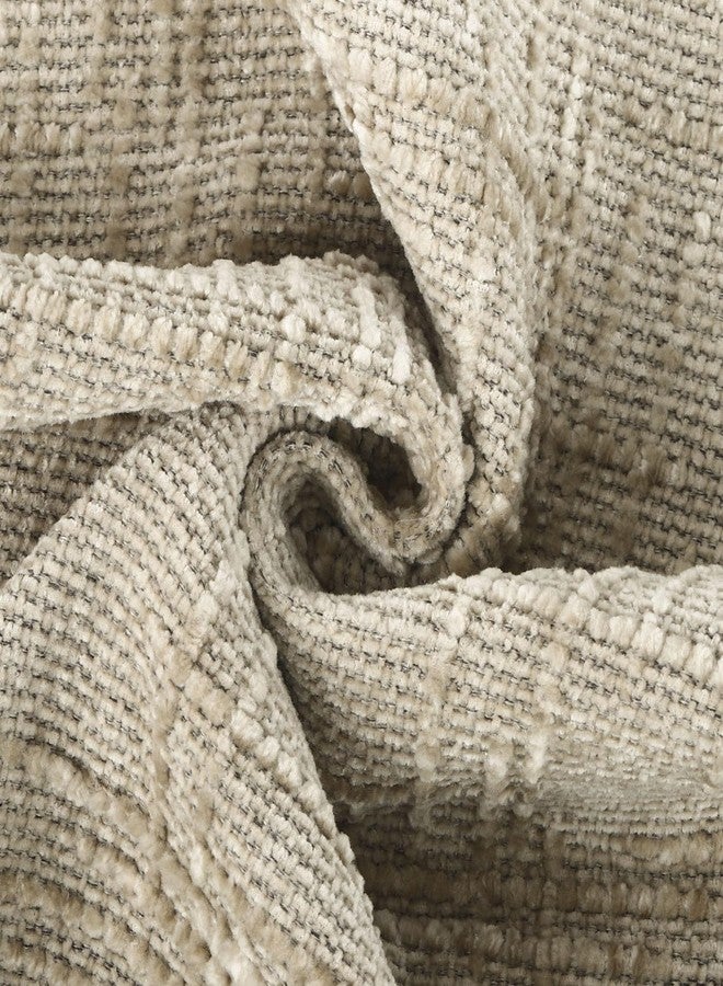 MADIZZ Pack of 2 Chenille Throw Pillow Covers 12x20 Inch Taupe Soft Neutral Decorative Throw Pillows for Couch Sofa Boho Accent Cushion Covers Modern Farmhouse Home Decor for Bedroom Living Room - Image 4