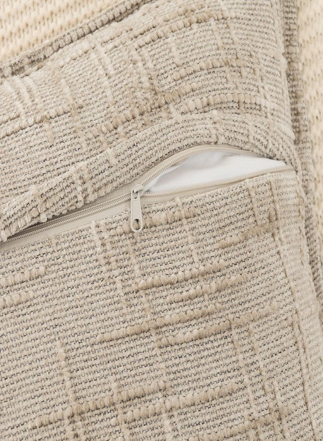 MADIZZ Pack of 2 Chenille Throw Pillow Covers 12x20 Inch Taupe Soft Neutral Decorative Throw Pillows for Couch Sofa Boho Accent Cushion Covers Modern Farmhouse Home Decor for Bedroom Living Room - Image 3