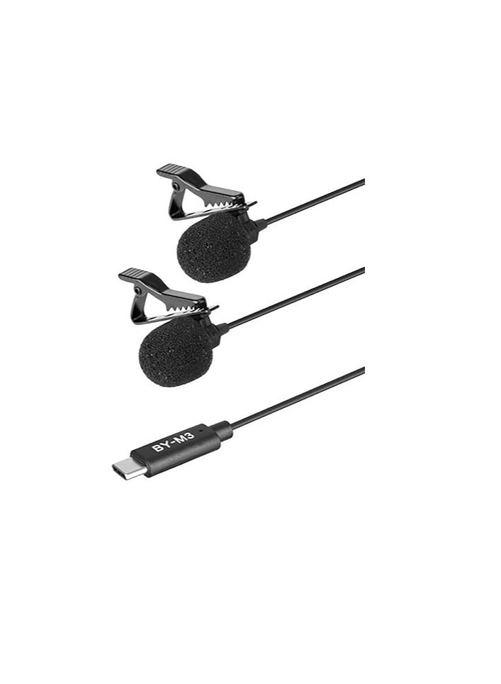 Digital Dual Lavalier Microphones for Type-C Devices – Black - Image 2