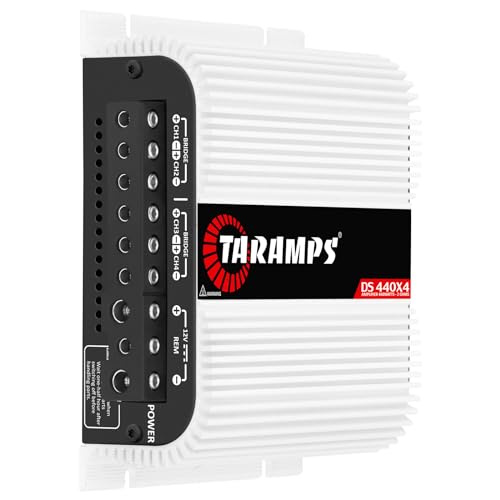 Taramp's مضخم الصوت متعدد القنوات Taramps DS 440x4 2 أوم 440 واط RMS 110x4 واط نطاق كامل تقاطع ثابت إدخال RCA/مستوى عالٍ 4 قنوات صوت سيارة، فئة D - Image 2