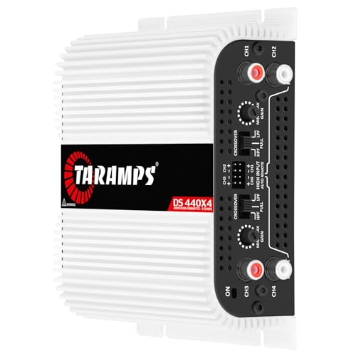 Taramp's مضخم الصوت متعدد القنوات Taramps DS 440x4 2 أوم 440 واط RMS 110x4 واط نطاق كامل تقاطع ثابت إدخال RCA/مستوى عالٍ 4 قنوات صوت سيارة، فئة D - Image 3