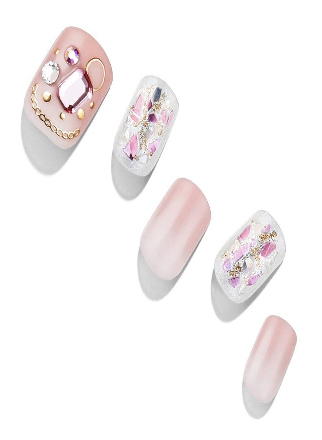 Dashing Diva Magicpress | Made in Korea False Nails Party & Casual- 30 Nails | Day to Night | Short, Square Shaped Press On Nails | Long Lasting | (Hestia) - Image 2