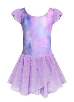 Arshiner Arshiner Girls Ruffle Sleeve Ballet Dance Dress Tutu Skirted Leotard  - Image 2