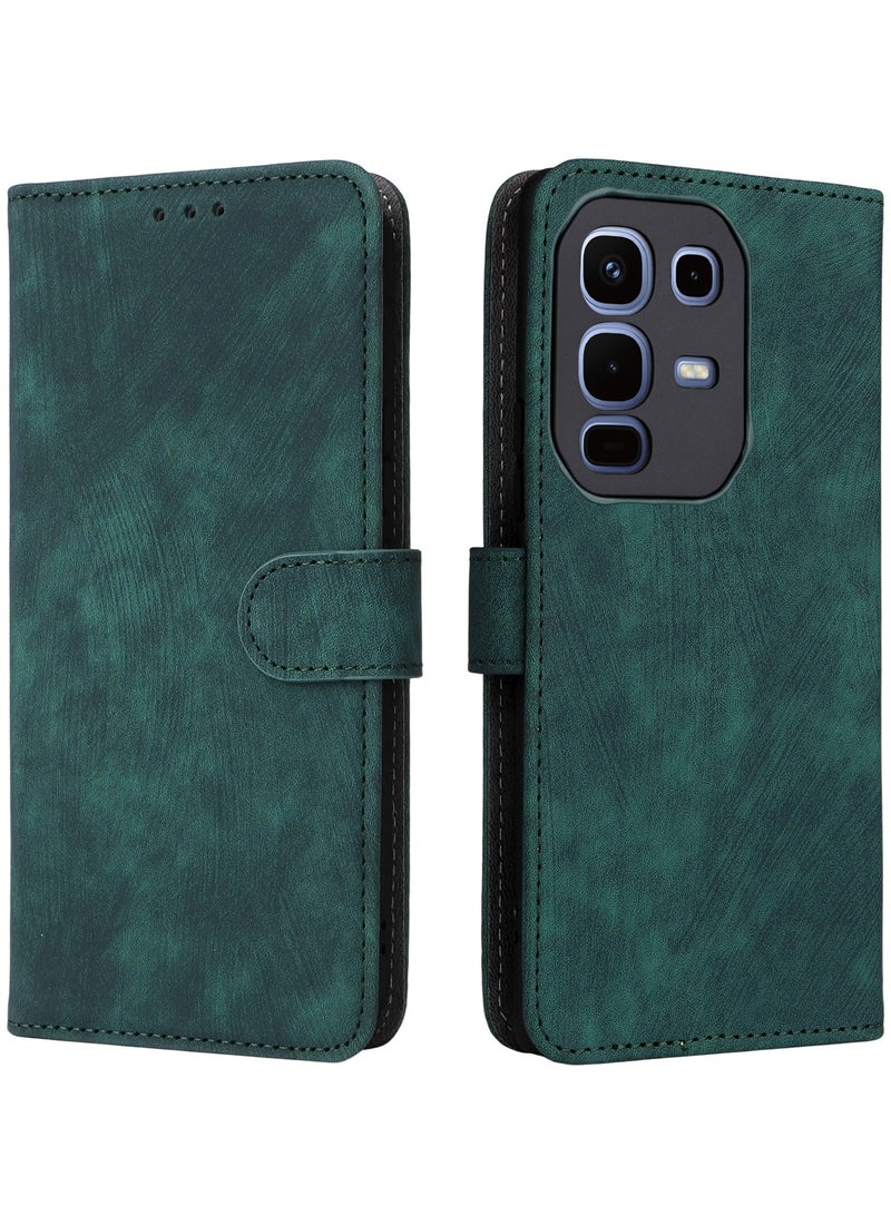 For Infinix Note 50 S Cover with Hand Strap, PU Leather Full Body Protection Shockproof Flip Mobile Cover, RFID Anti-theft Brush Folio Wallet Case - Image 3