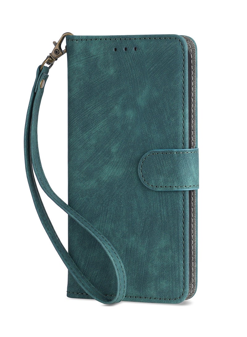 For Infinix Note 50 S Cover with Hand Strap, PU Leather Full Body Protection Shockproof Flip Mobile Cover, RFID Anti-theft Brush Folio Wallet Case - Image 4