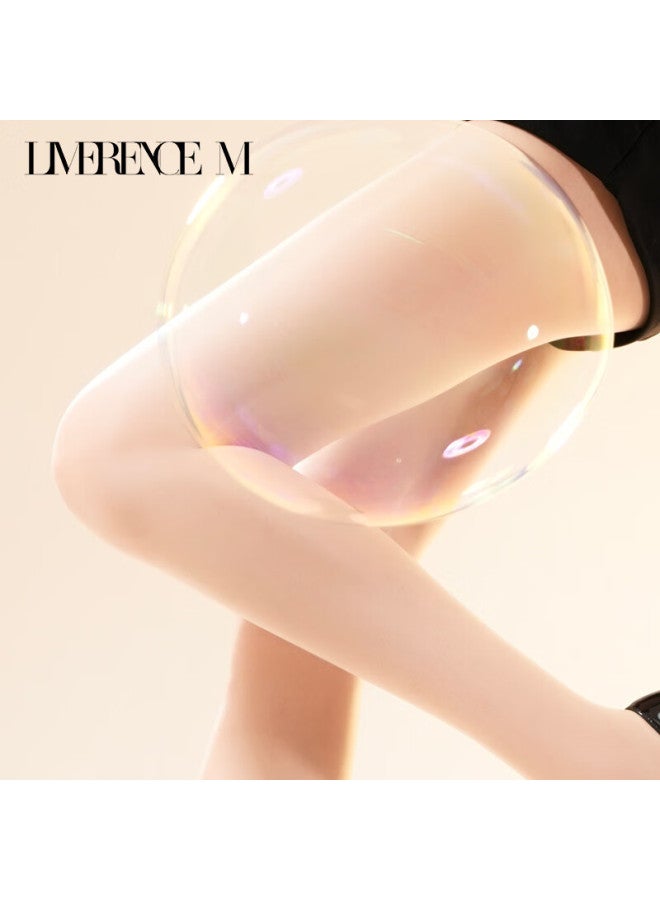 Limerence M [vanilla Jelly] Ultra-thin Seamless Silky Smooth Shiny Aurora Pantyhose, Sand Color, 1 Pair, Size L - Image 1
