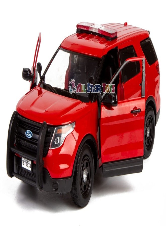 Motormax All Star Toys 1/24 Fire Department Diecast Model 2015 Ford Police Interceptor Utility Fire Marshal, Fire Chief Vehicle, Fire Truck Unmarked 76978 AST Exclusive - Image 3