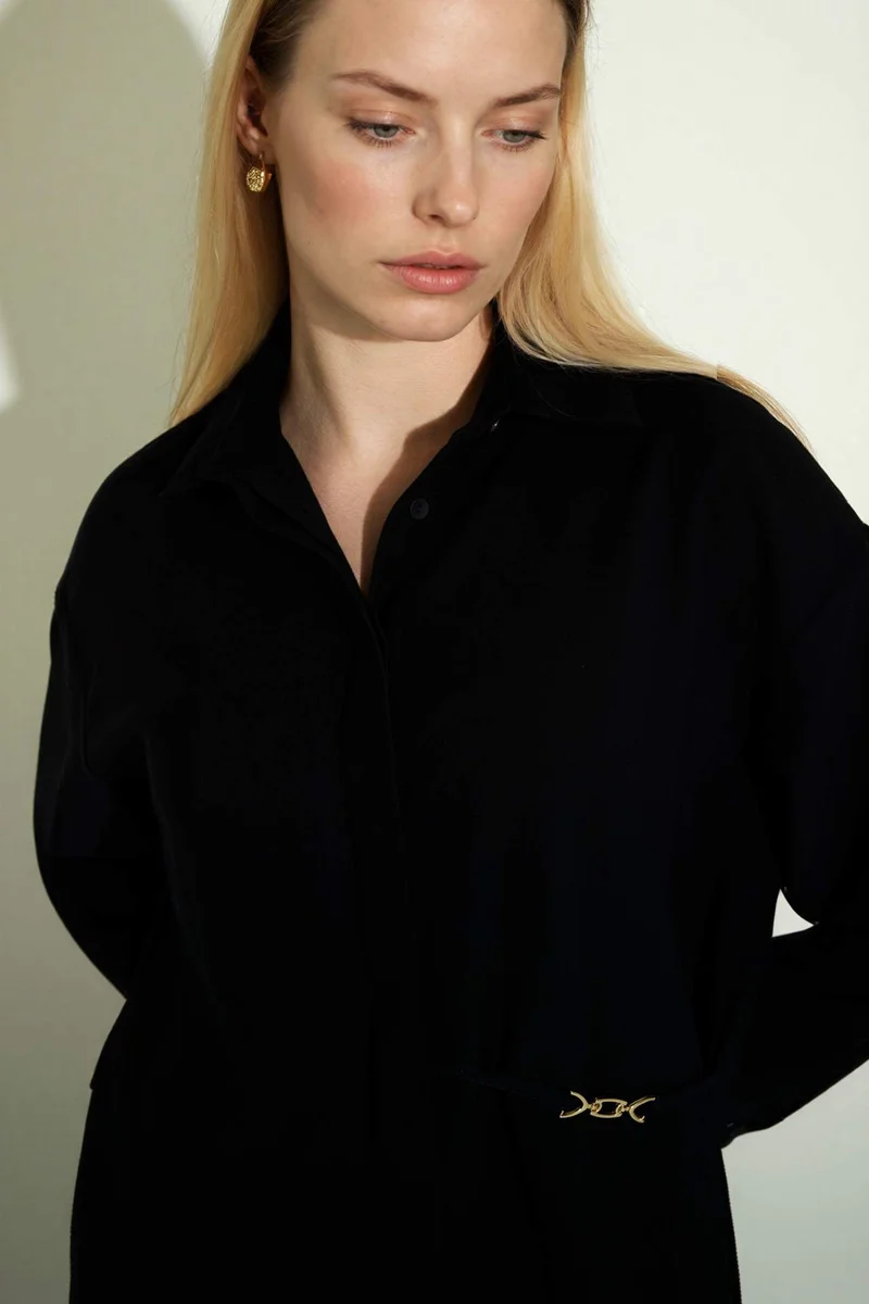 ديفاكتو Regular Fit Shirt Collar Long Sleeve Shirt