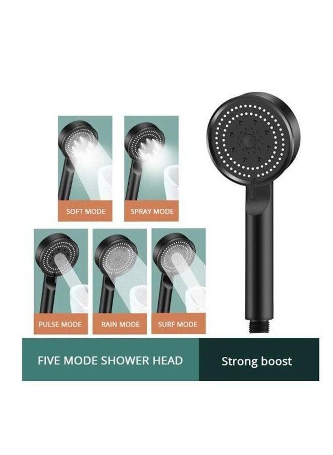 HOMESTAR 5 Mode Pressure Boost Shower Head, Handheld Turbocharged Fan High Water Saving, Adjust the Volume, Easy to Install for Bathroom - Image 2
