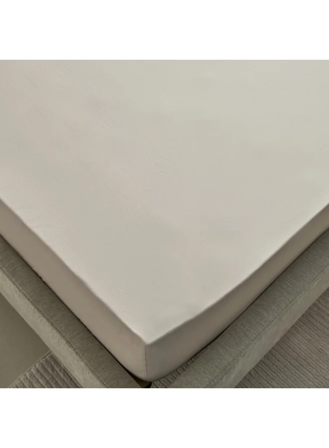 Home Box Purely-percale 300TC Single Fitted Sheet 200 x 36 x 90 cm