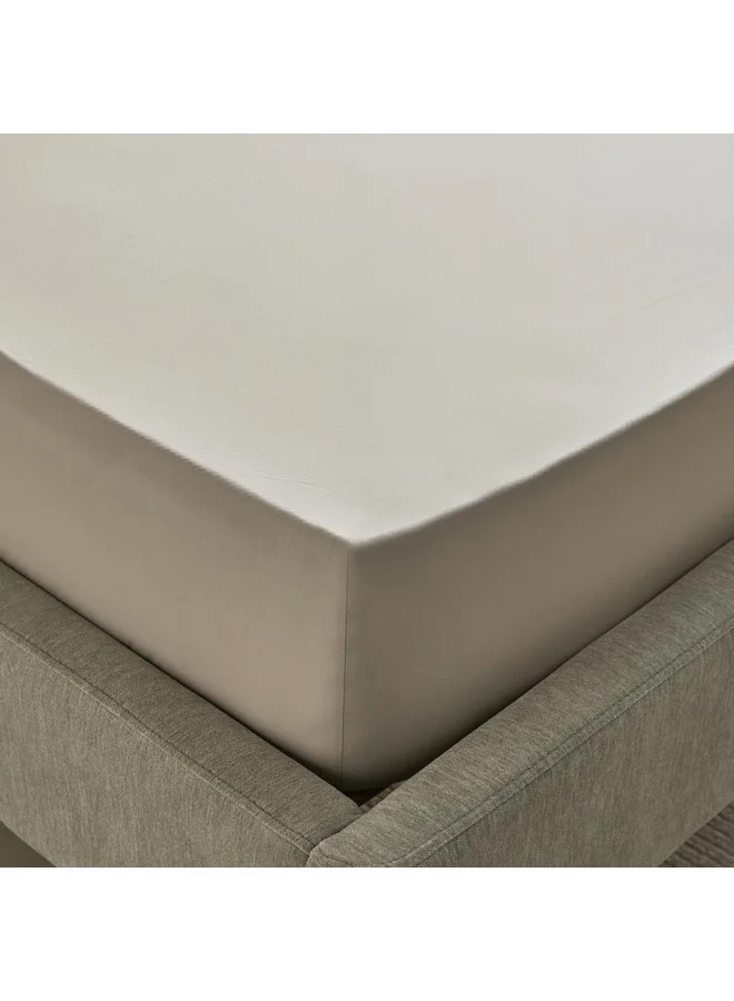 Home Box Purely-percale 300TC Single Fitted Sheet 200 x 36 x 90 cm