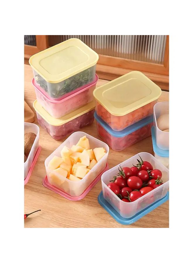 Yellow Airtight Plastic Food Storage Container With Lid For Refrigerator Microwave Dishwasher Safe - Image 1