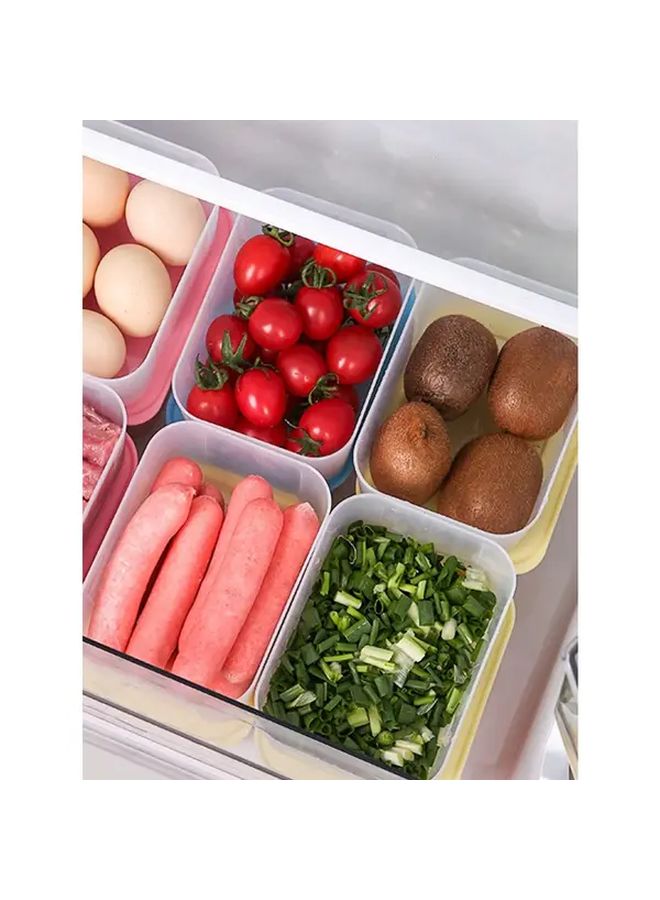 Yellow Airtight Plastic Food Storage Container With Lid For Refrigerator Microwave Dishwasher Safe - Image 5