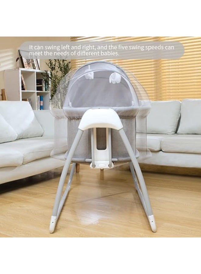 Mastela Music 4in1 Bedside Crib Sleeper Electric Baby Bassinet Swing Beside Sleeper Baby Cradle for Baby Easy to Assemble Bassinet for Newborn/Infant - Image 3