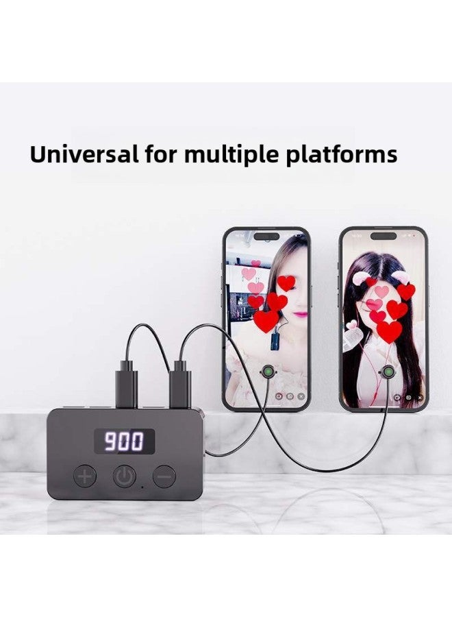 Mobile Phone Screen Automatic Clicker Connecting Point Device Physical Point Screen Device Game Hang-up Studio Red Hearts-Colour:Charging Speed Control Host + 4 Click Heads - Image 2