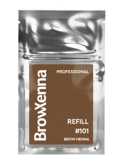 BrowXenna Henna for Eyebrows 6 Grams (sachet-refill) | #101 Neutral Brown 