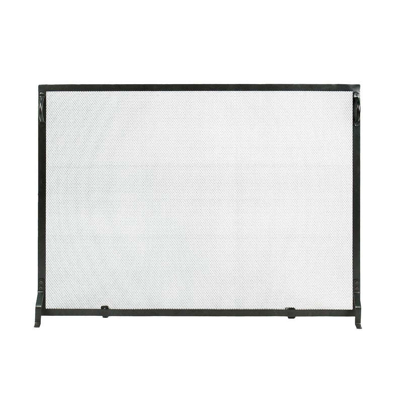 Minuteman International Minuteman International SA4433 Plain by Design Fireplace Screen 44 x 33in  Black 