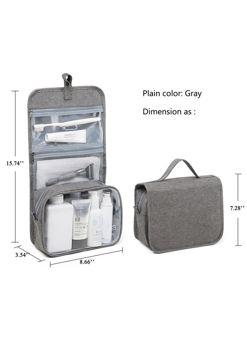 Excefore Toiletry Bag for Men, Make up Organizer for Women, Water Resistant Shaving Bag, Large Capacity Cosmetic Holder, Foldable Storage Bags with Divider and Handle for Toiletries Brushes Tools Daily Use - Image 2