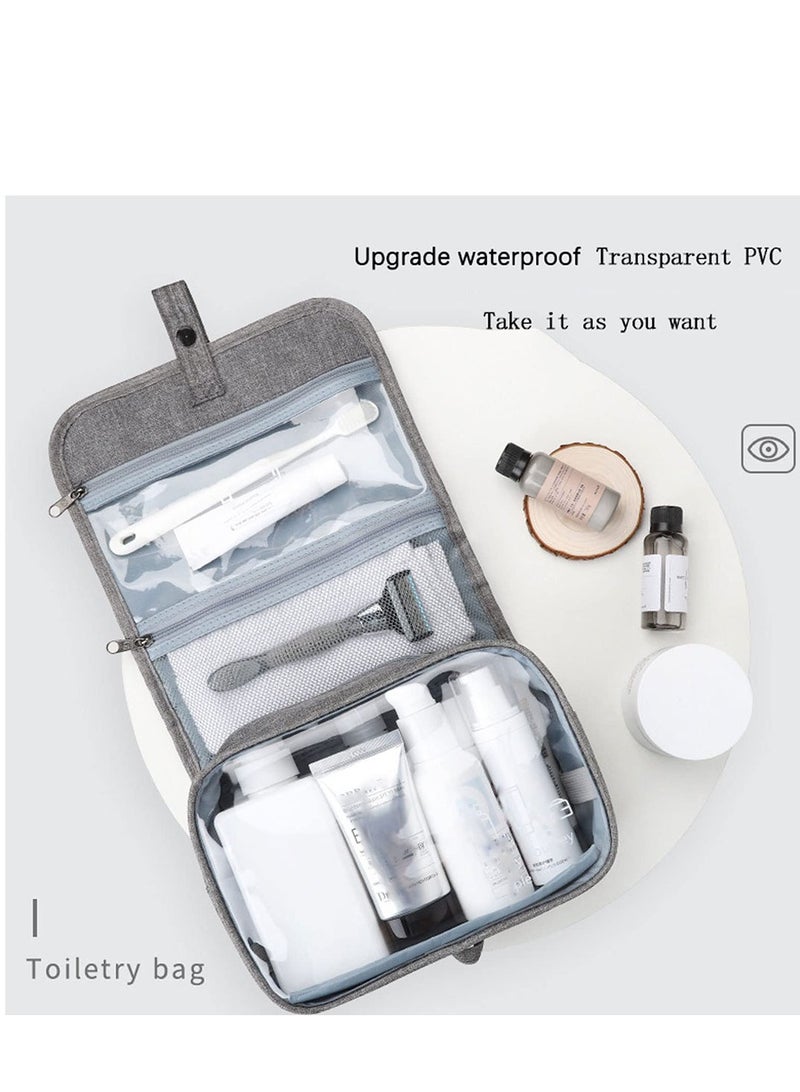 Excefore Toiletry Bag for Men, Make up Organizer for Women, Water Resistant Shaving Bag, Large Capacity Cosmetic Holder, Foldable Storage Bags with Divider and Handle for Toiletries Brushes Tools Daily Use - Image 4