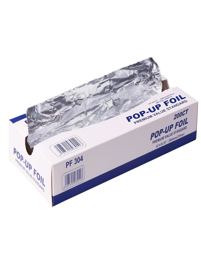 YUNYDSM Aluminum Foil Sheets, Pre-Cut Foil Sheets, for Home Restaurant Food Processing, High-Temperature Resistant Non-Stick Type, Pop Up Single Sheets, 200 Sheets (12 in) - Image 1