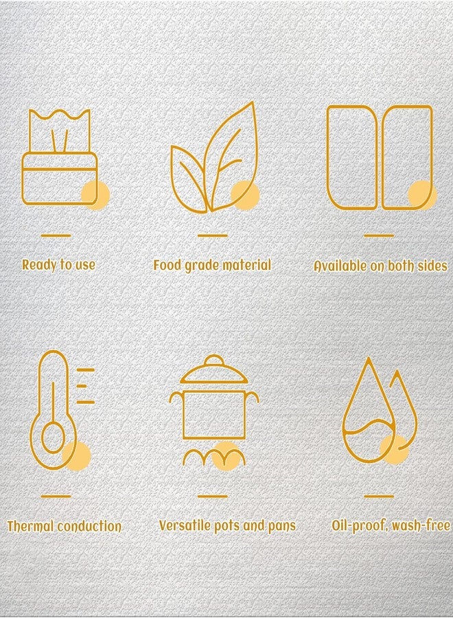 YUNYDSM Aluminum Foil Sheets, Pre-Cut Foil Sheets, for Home Restaurant Food Processing, High-Temperature Resistant Non-Stick Type, Pop Up Single Sheets, 200 Sheets (12 in) - Image 5