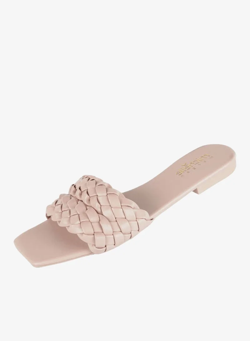 092-2282 Michelle Morgan Ladies Mesh Strap Flat Sandals Pink