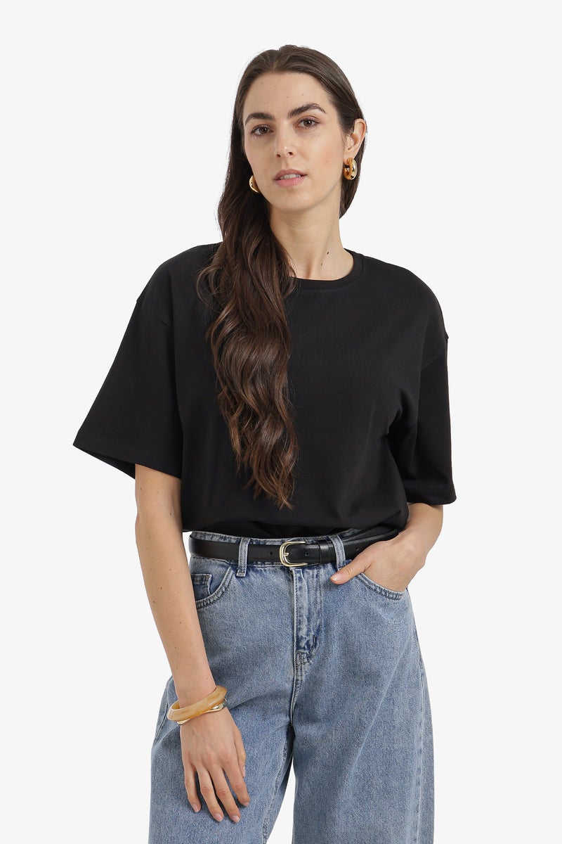 Carina Oversized Crew Neck T-Shirt - Image 1