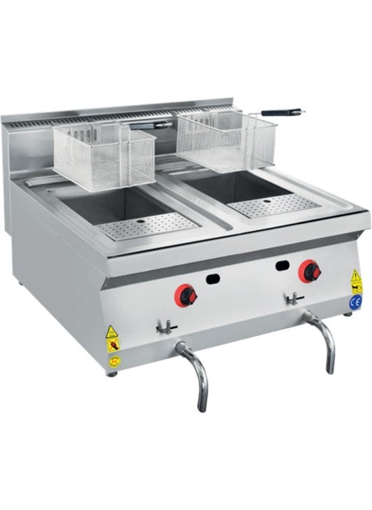 CSA Inox Karacasan Industrial 700 Series Counter Top Edge Natural Gas Fryer 