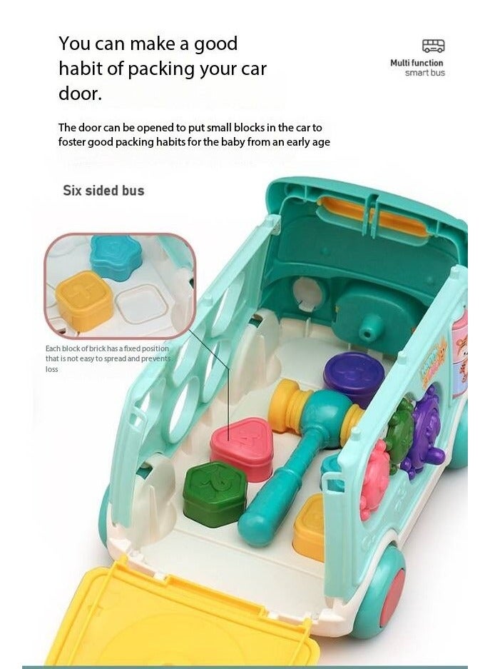 Pounding Toys for Toddlers Educational Toy Pull Along Bus Gopher Toy for Boys Girls Birthday Gift - Image 3